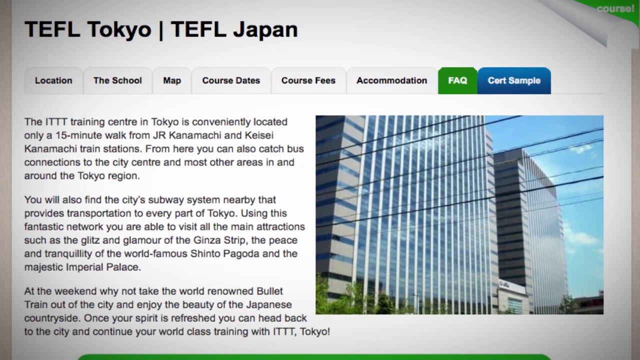 Welcome to Our TEFL / TESOL School in Tokyo, Japan | Teach & Live abroad!