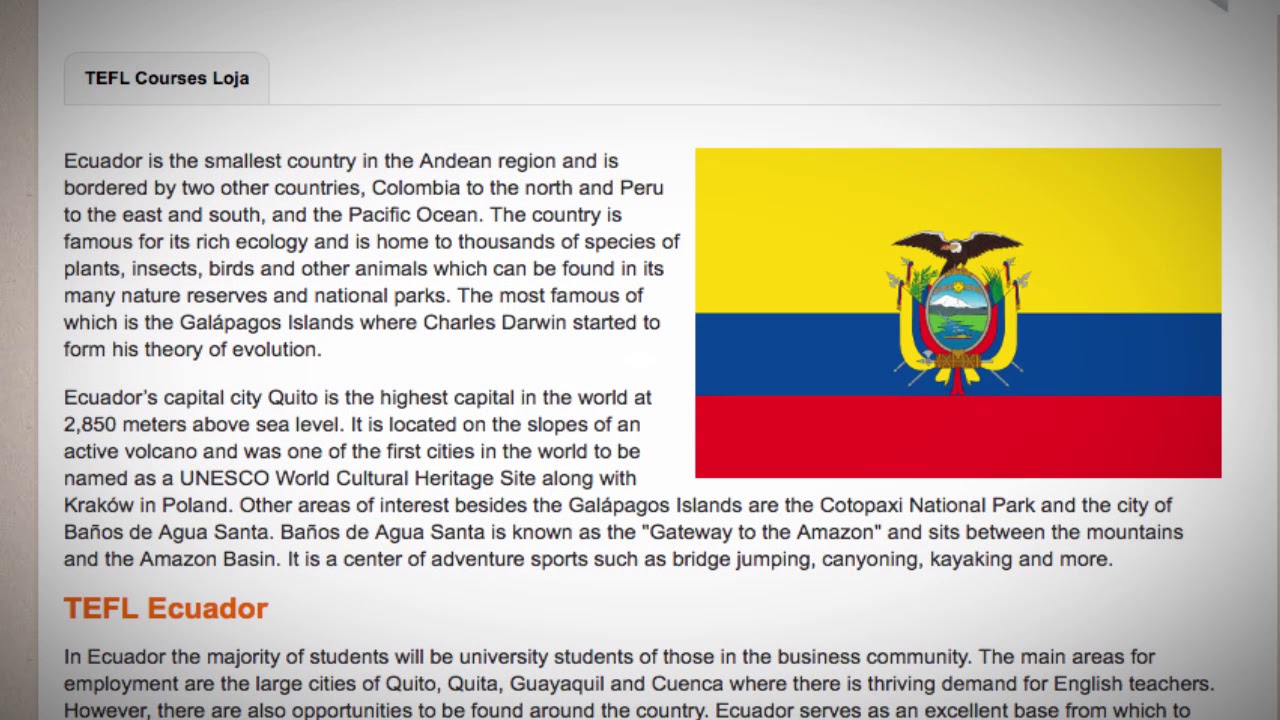 TEFL / TESOL Course in Ecuador | Teach & Live abroad!