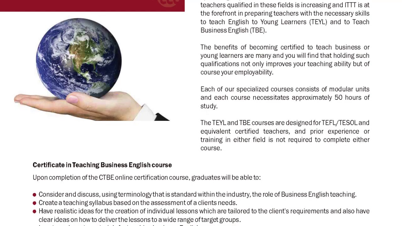 International TEFL and TESOL Training (ITTT) | TEFL/TESOL Online Specialization Courses