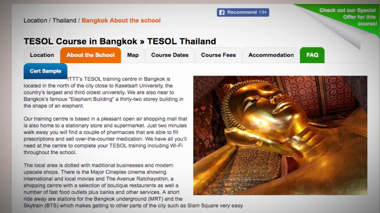 Welcome to Our TEFL / TESOL School in Bangkok, USA | Teach & Live abroad!