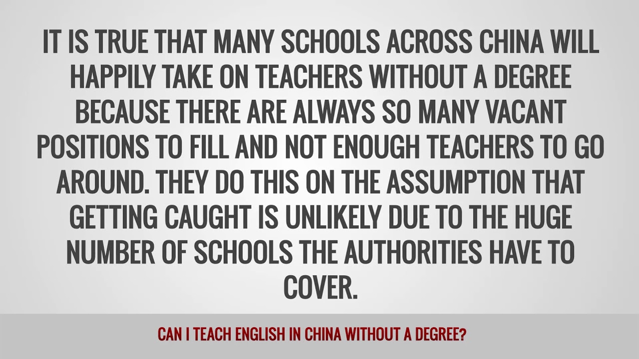 ITTT FAQs – Can I teach English in China without a degree?