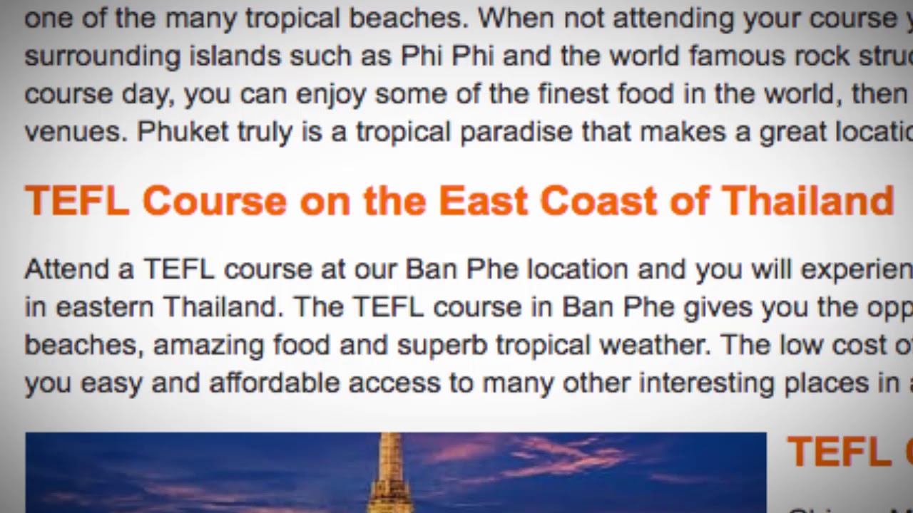 TEFL / TESOL Course in Thailand | Teach & Live abroad!