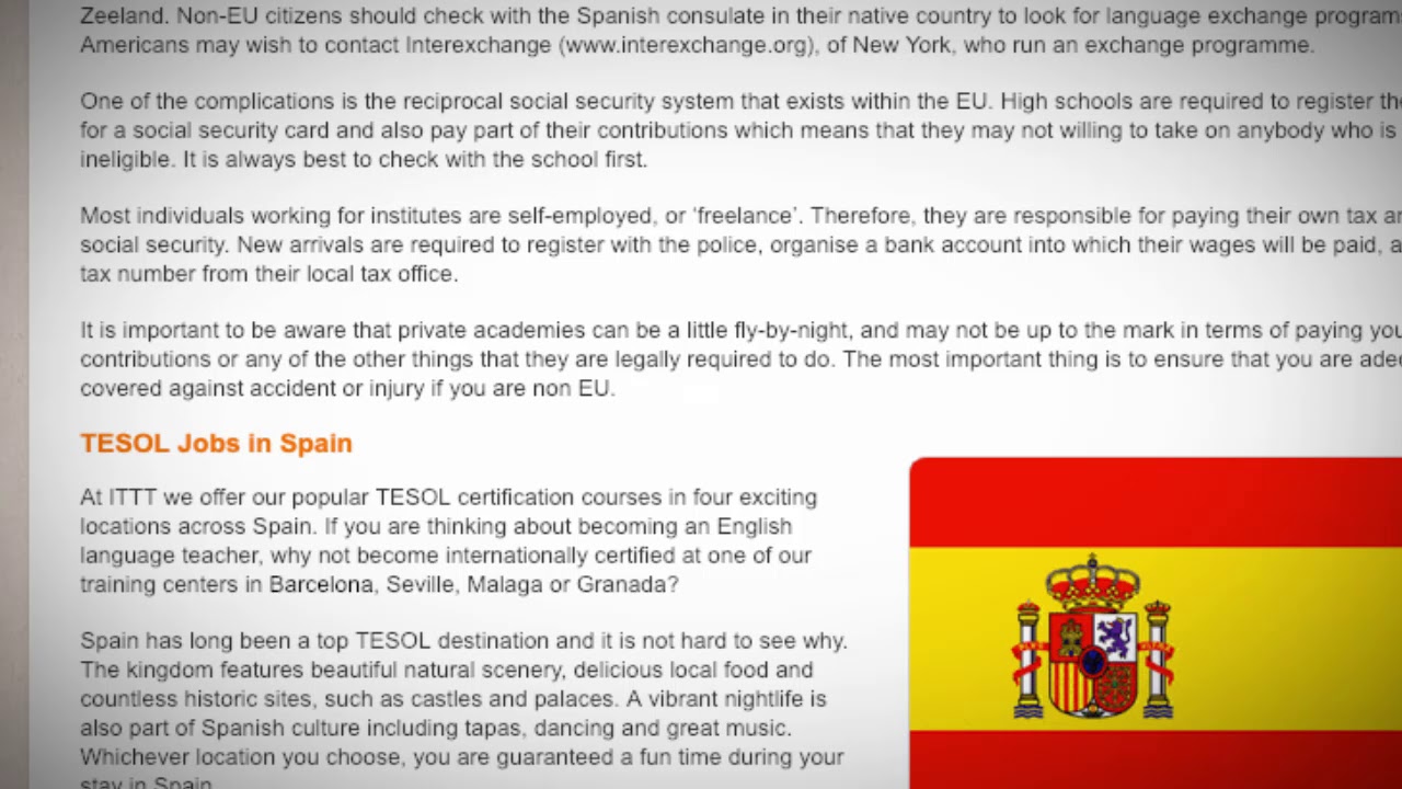 TESOL JOBS Spain