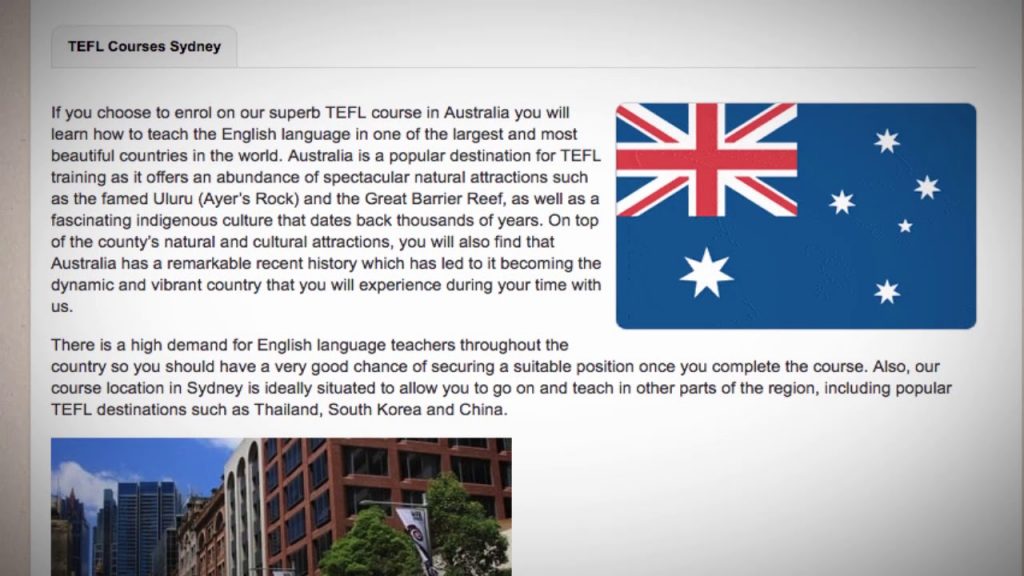 TEFL / TESOL Course in Australia | Teach & Live abroad! – tefl-videos.com