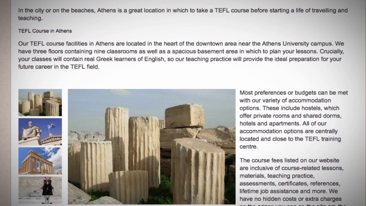 TEFL / TESOL Course in Athens, Greece | Teach & Live abroad!