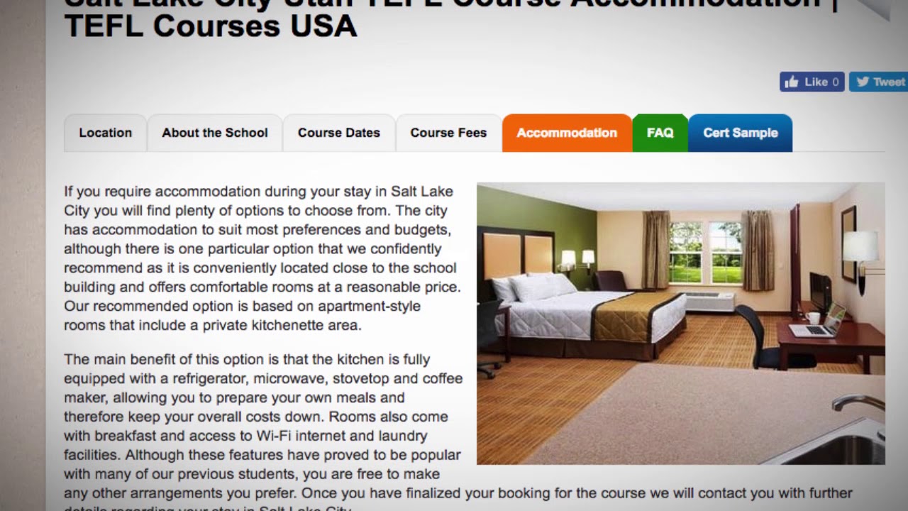 TEFL / TESOL School Accommodation in Salt Lake City, USA | Teach & Live abroad!1