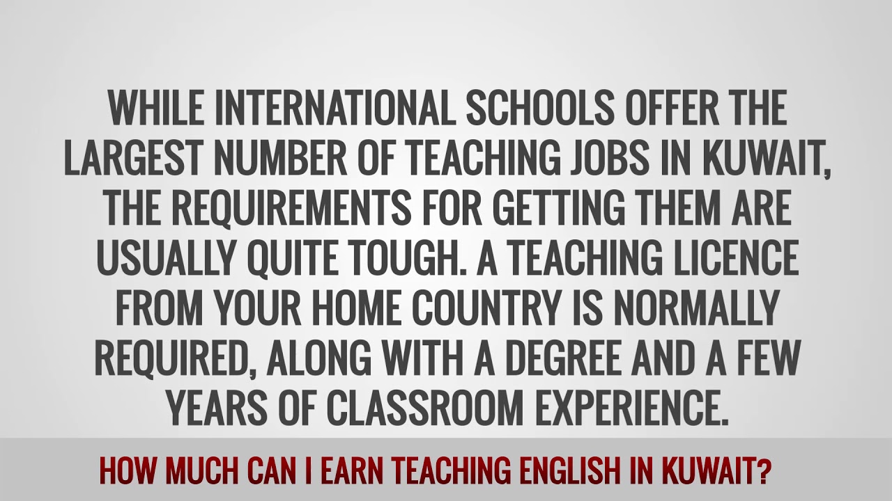 ITTT FAQs – How much can I earn teaching English in Kuwait