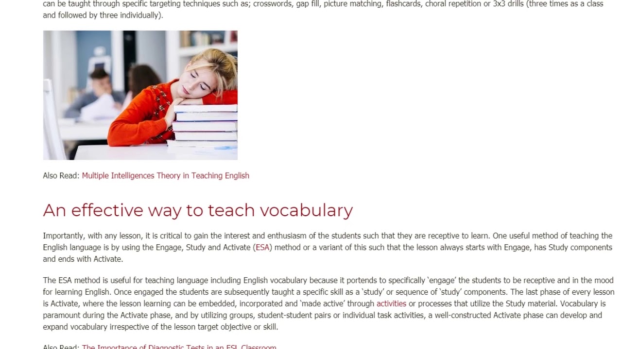 Teaching Vocabulary: Is it Essential for English Learning | ITTT TEFL BLOG