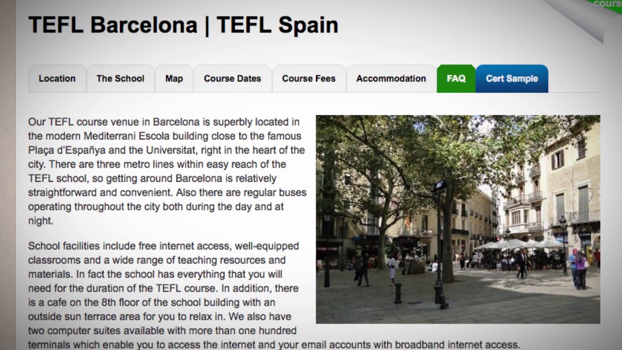 Welcome to Our TEFL / TESOL School in Barcelona, Spain | Teach & Live abroad!