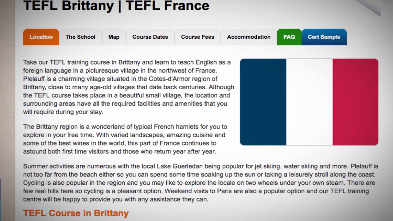 TEFL / TESOL Course in Brittany, France | Teach & Live abroad!