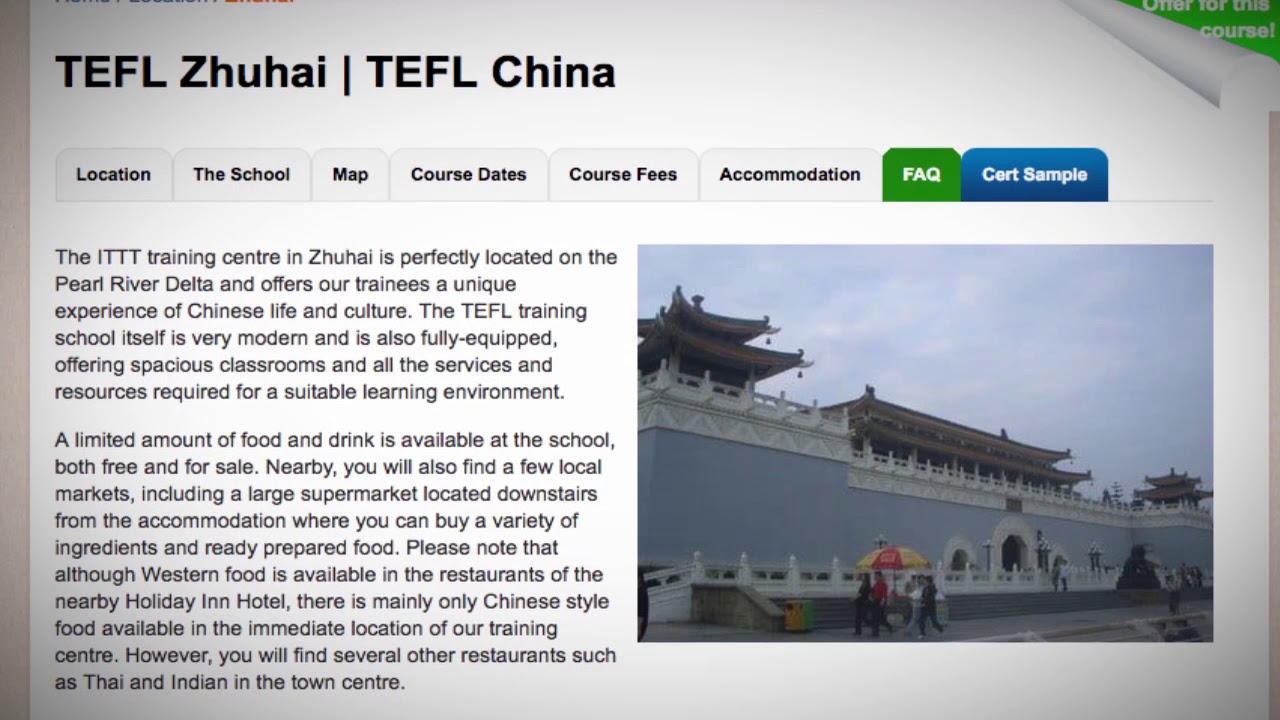 Welcome to Our TEFL / TESOL School in Zhuhai, China | Teach & Live abroad!