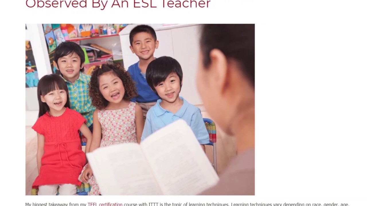 The Most Common Learning Techniques As Observed By An ESL Teacher | ITTT TEFL BLOG