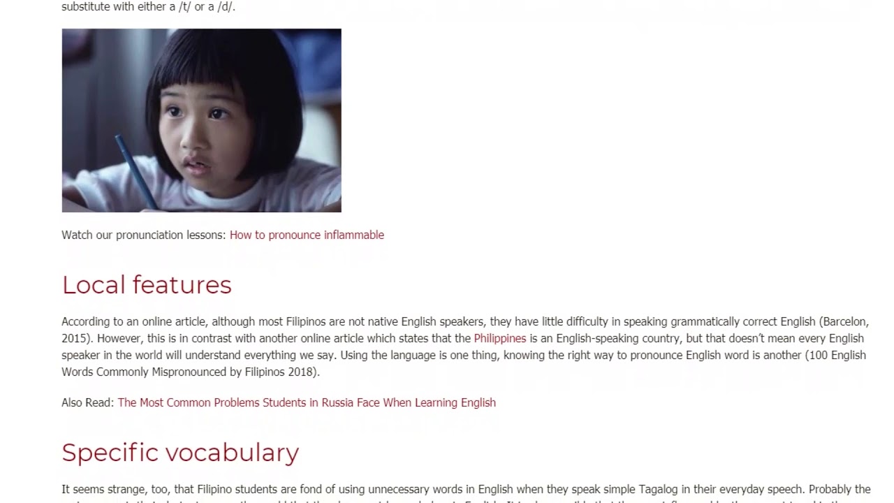 Pronunciation Problems of Students in the Philippines | ITTT TEFL BLOG