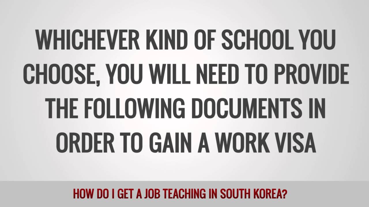 How do I get a job teaching English in Korea?