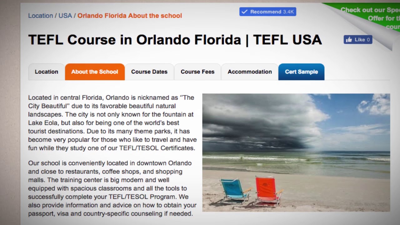 Welcome to Our TEFL / TESOL School in Orlando, USA | Teach & Live abroad!