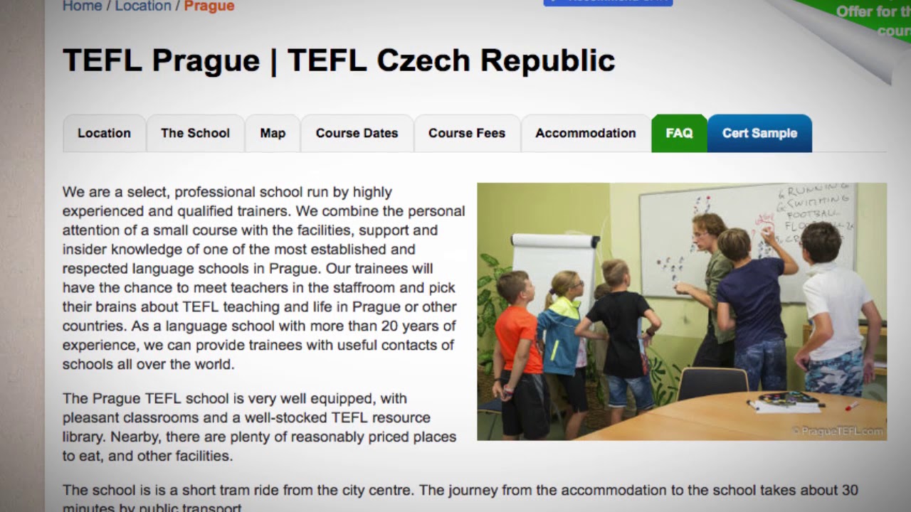 Welcome to Our TEFL / TESOL School in Prague, Czech Republic | Teach & Live abroad!