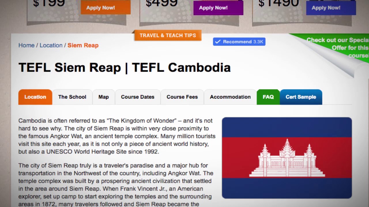 TEFL / TESOL Course in Siem Reap, Cambodia | Teach & Live abroad!