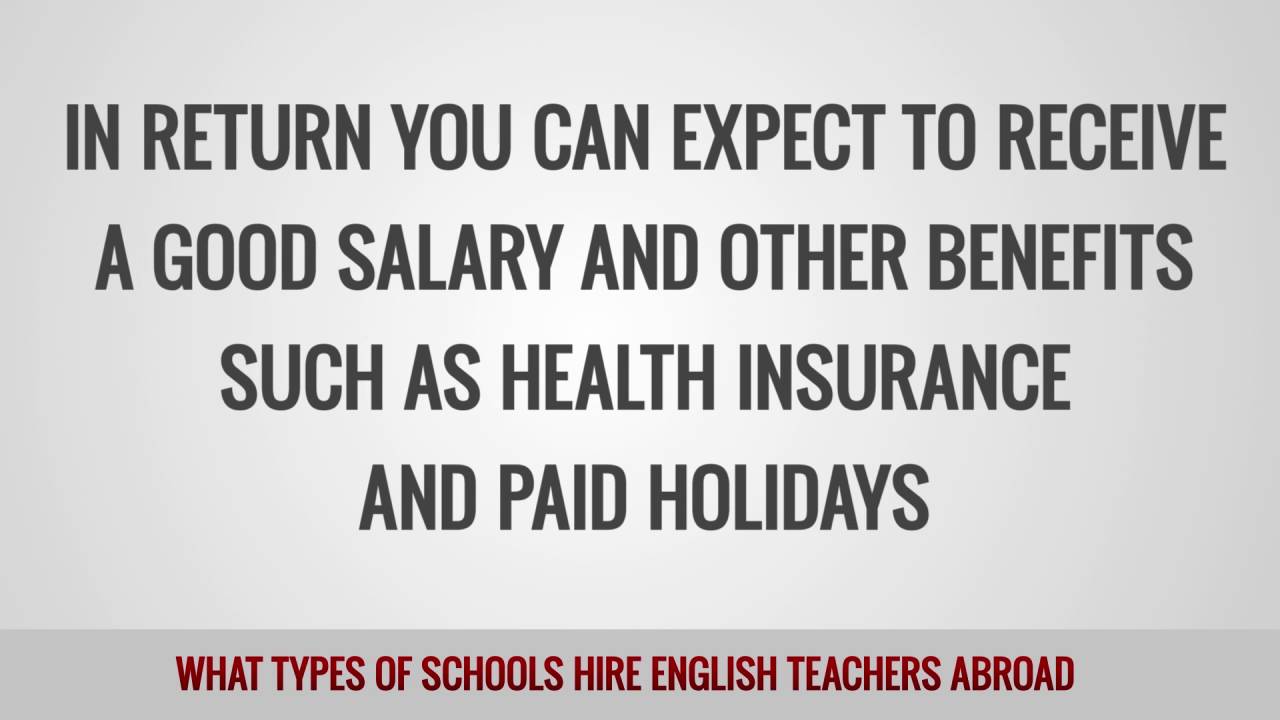 What types of schools hire English teachers abroad?