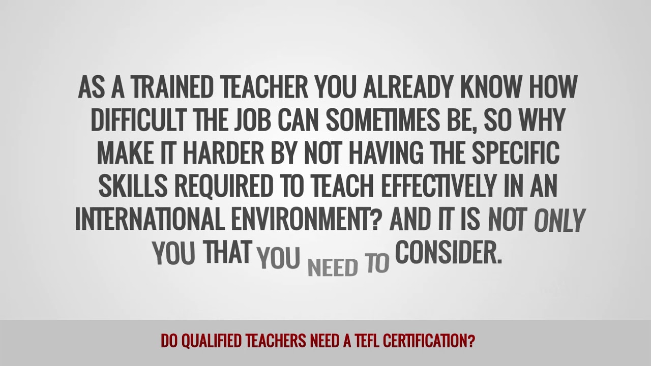 ITTT FAQs – Do qualified teachers need a TEFL certification?