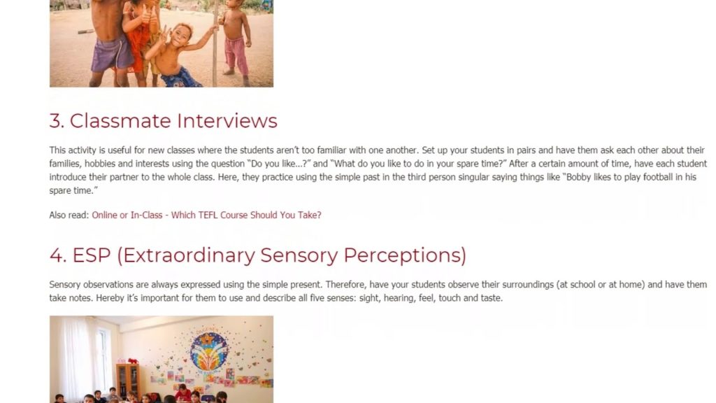 7 Activities for Teaching the Simple Present for the ESL Classroom ...