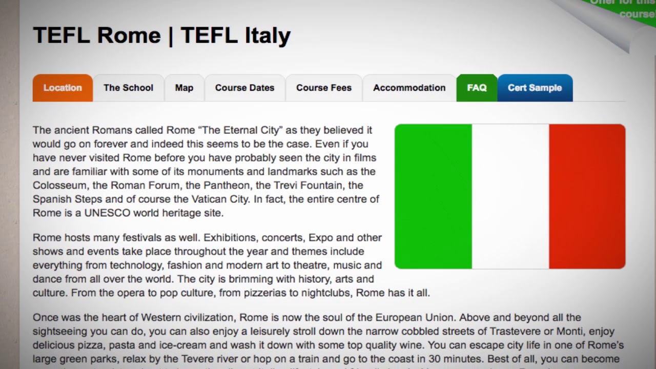 TEFL / TESOL Course in Rome, Italy | Teach & Live abroad!