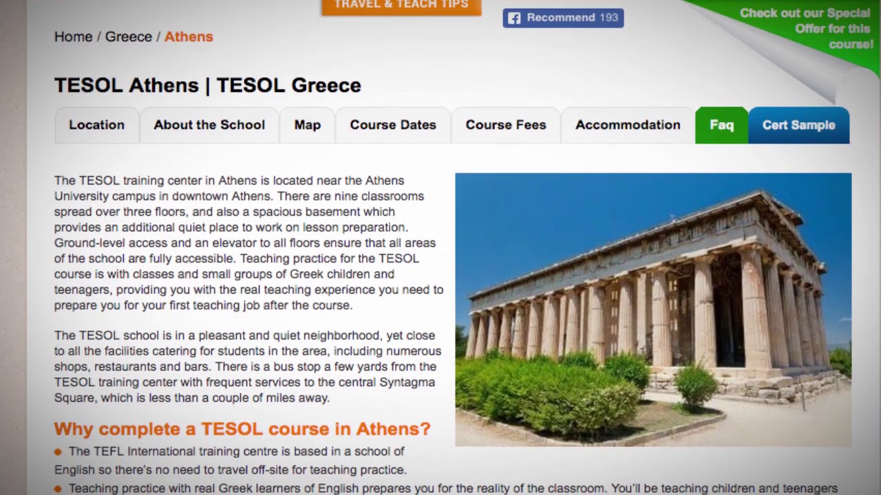 Welcome to Our TESOL School in Athens, Greece | Teach & Live abroad!