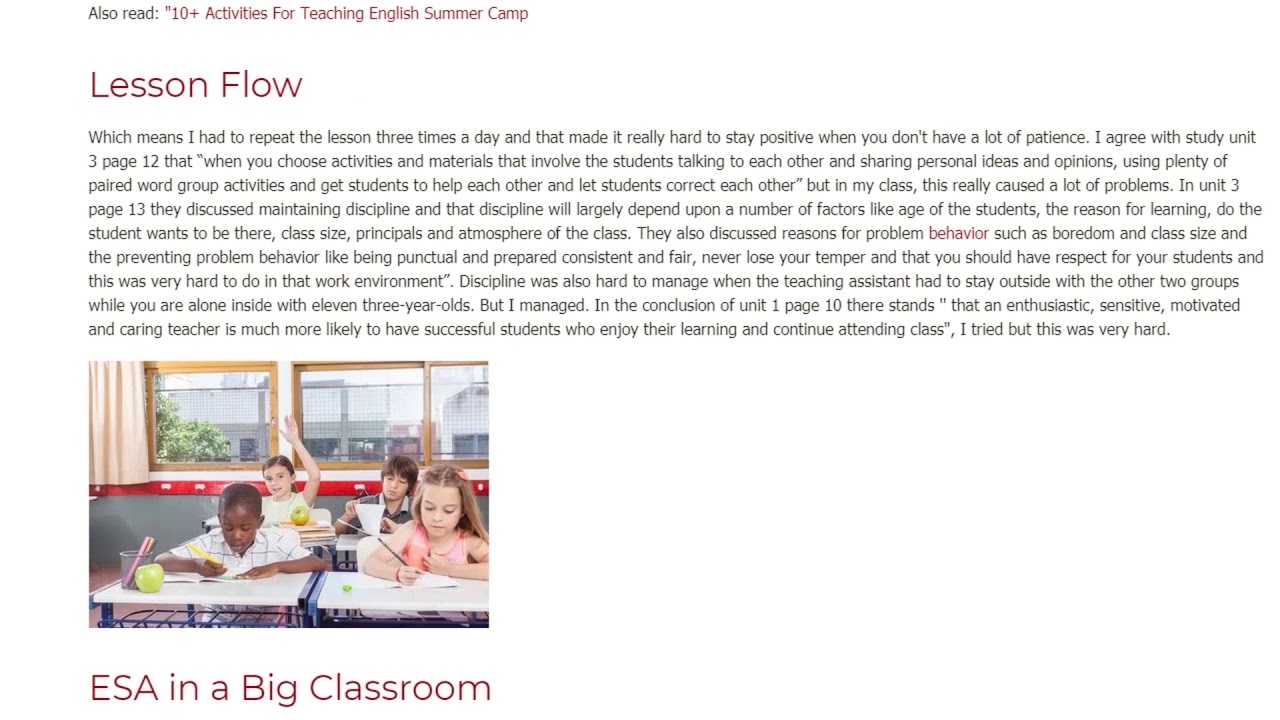 Teaching a Large Class My Challenging Experience | ITTT TEFL BLOG