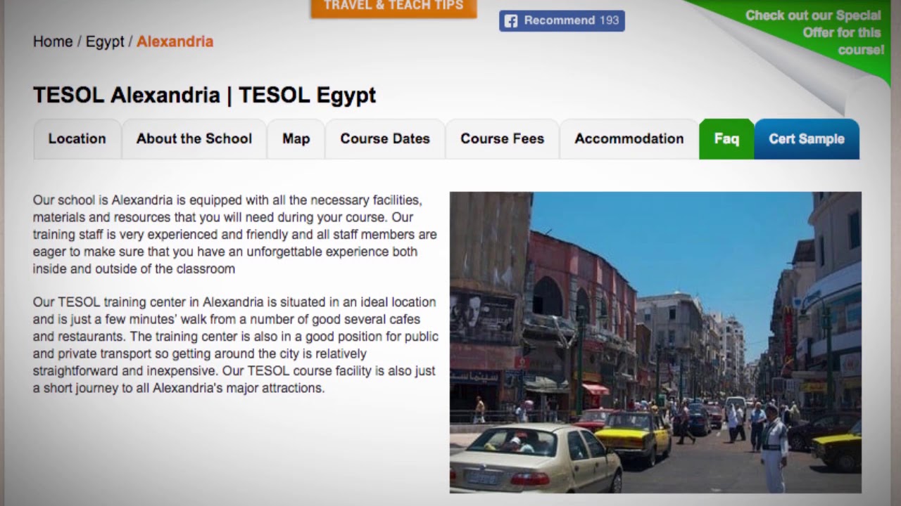 Welcome to Our TESOL School in Alexandria, Egypt | Teach & Live abroad!