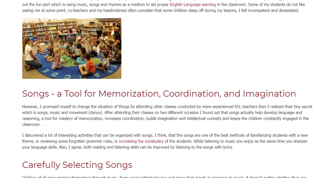 Repitition & Rhythm – Using Songs in the EFL Classroom | ITTT TEFL BLOG