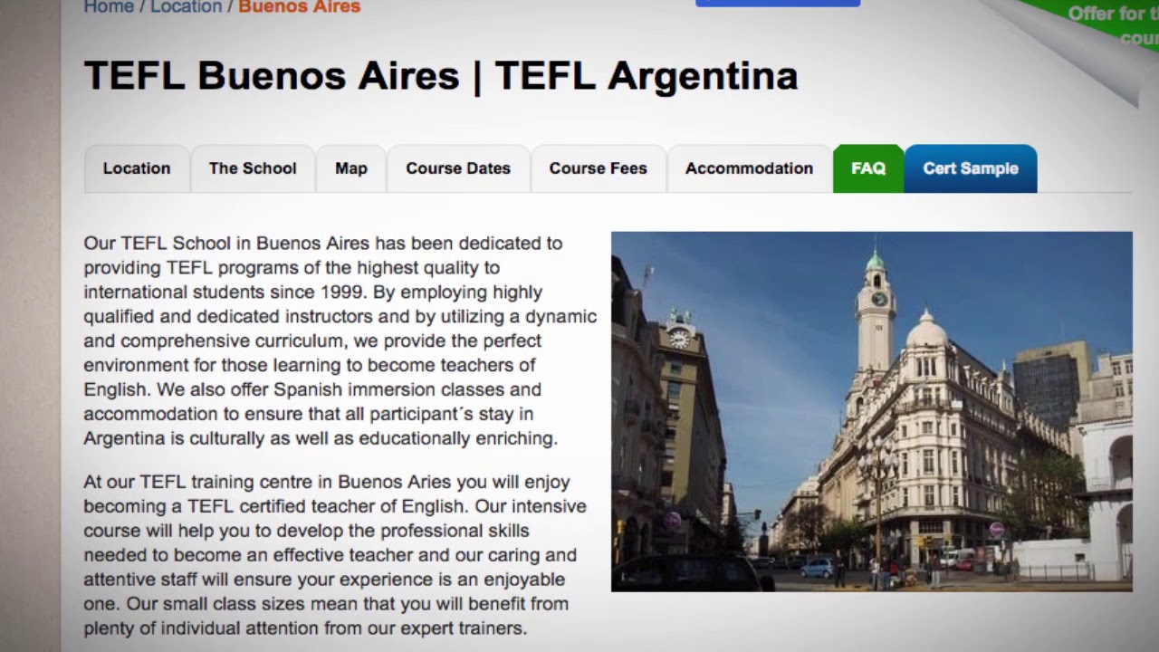 Welcome to Our TEFL / TESOL School in Buenos Aires, Argentina | Teach & Live abroad!