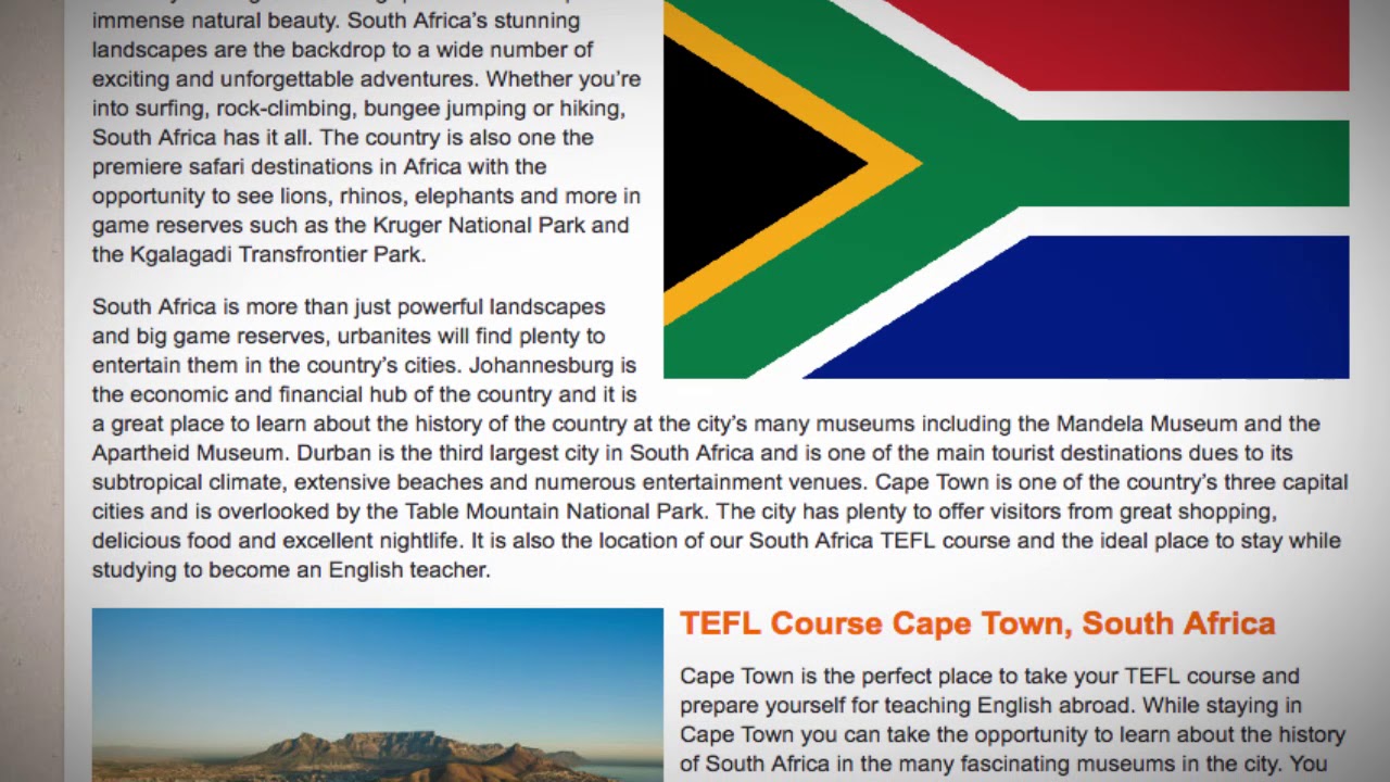 TEFL / TESOL Course in South Africa | Teach & Live abroad!