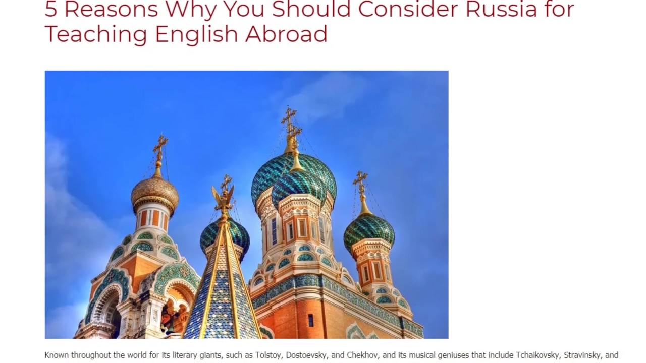 5 Reasons Why You Should Consider Russia for Teaching English Abroad | ITTT TEFL BLOG
