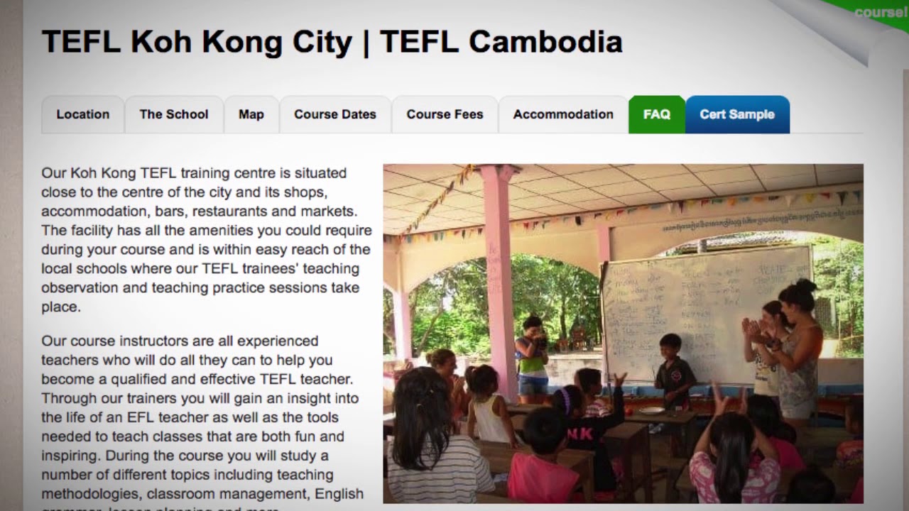 Welcome to Our TEFL / TESOL School in Koh Kong City, Cambodia | Teach & Live abroad!