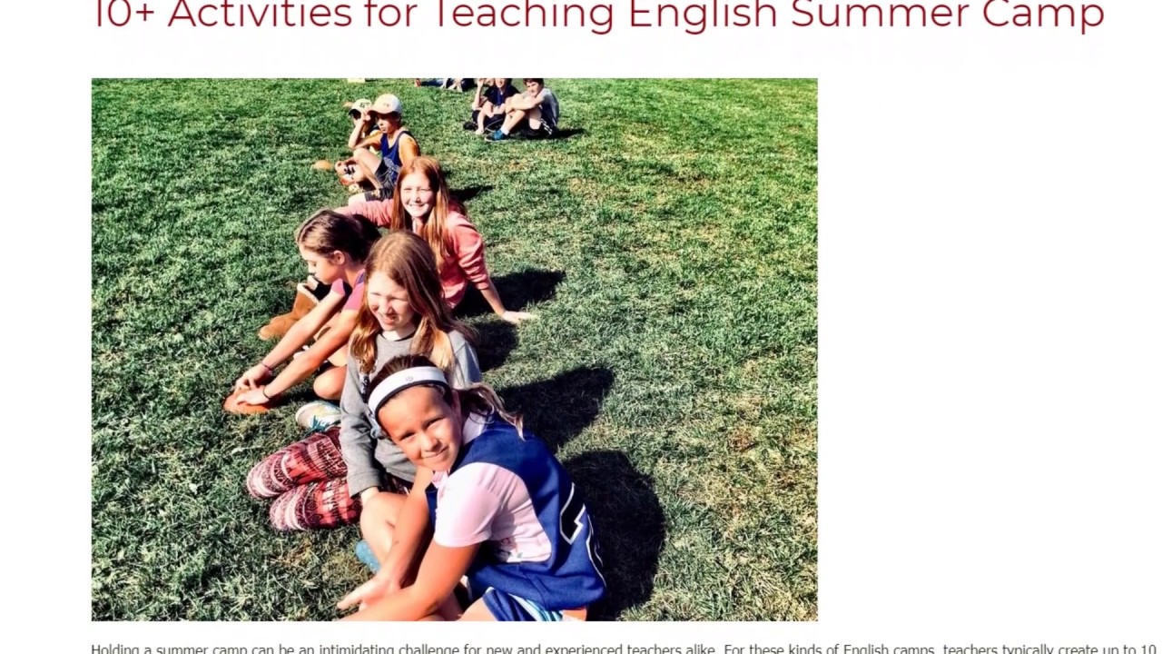 10+ Activities for Teaching English Summer Camp | ITTT TEFL BLOG