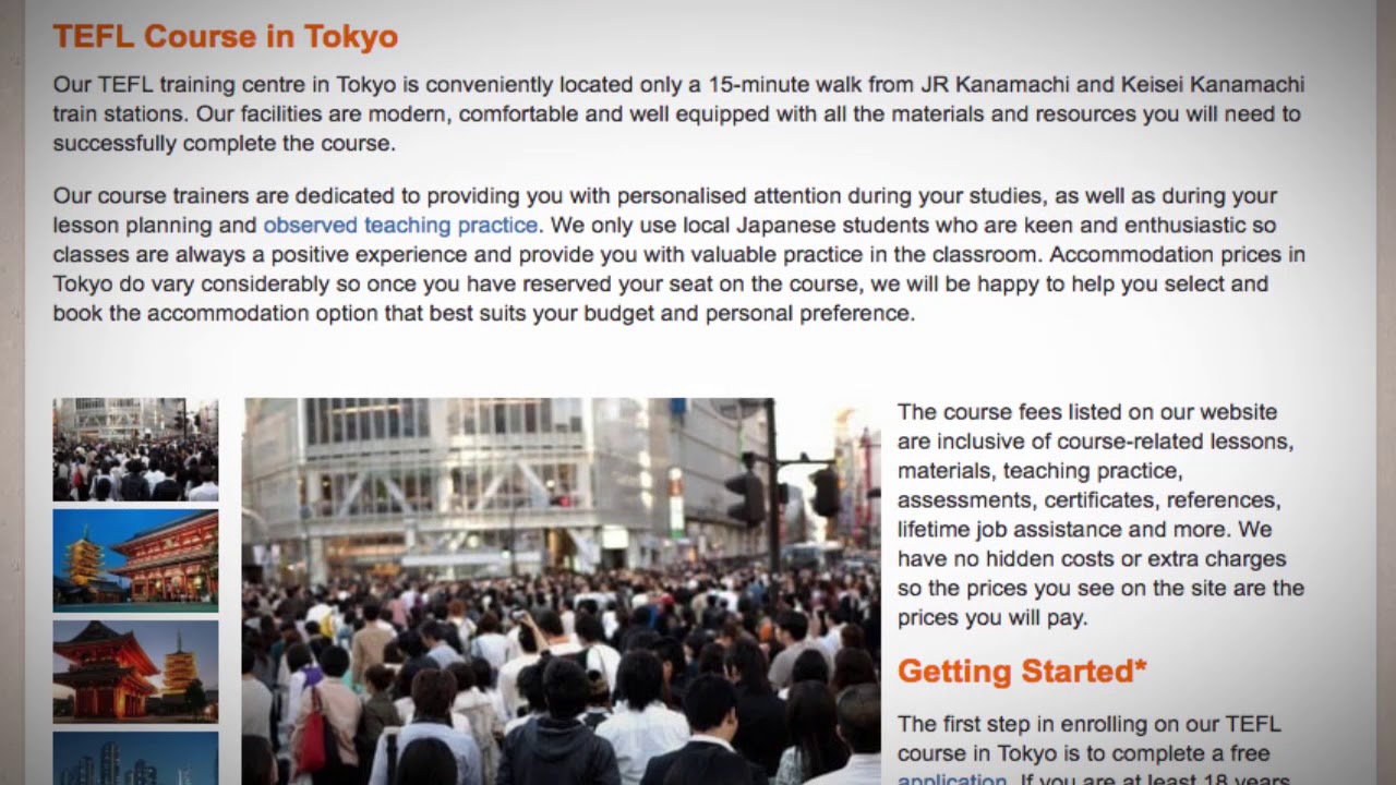 TEFL / TESOL Course in Tokyo, Japan | Teach & Live abroad!