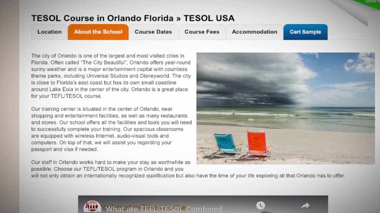 Welcome to Our TEFL / TESOL School in Orlando, USA | Teach & Live abroad!