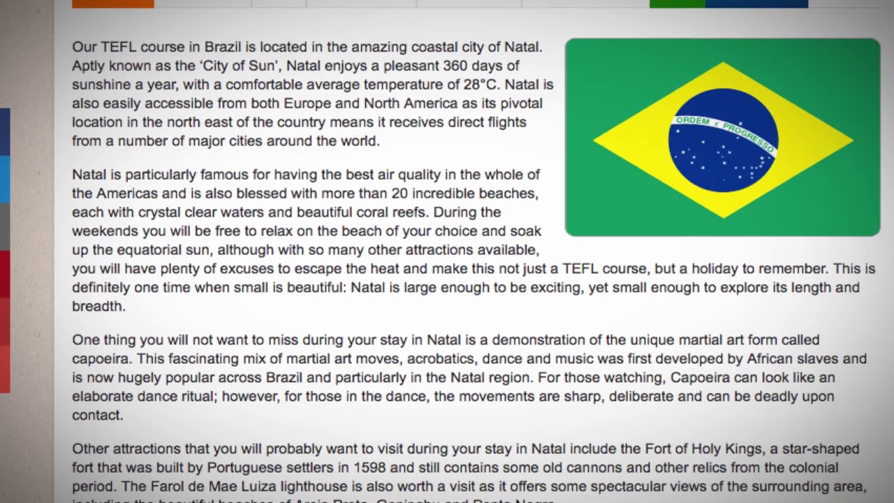 TEFL / TESOL Course in Natal, Brazil | Teach & Live abroad!