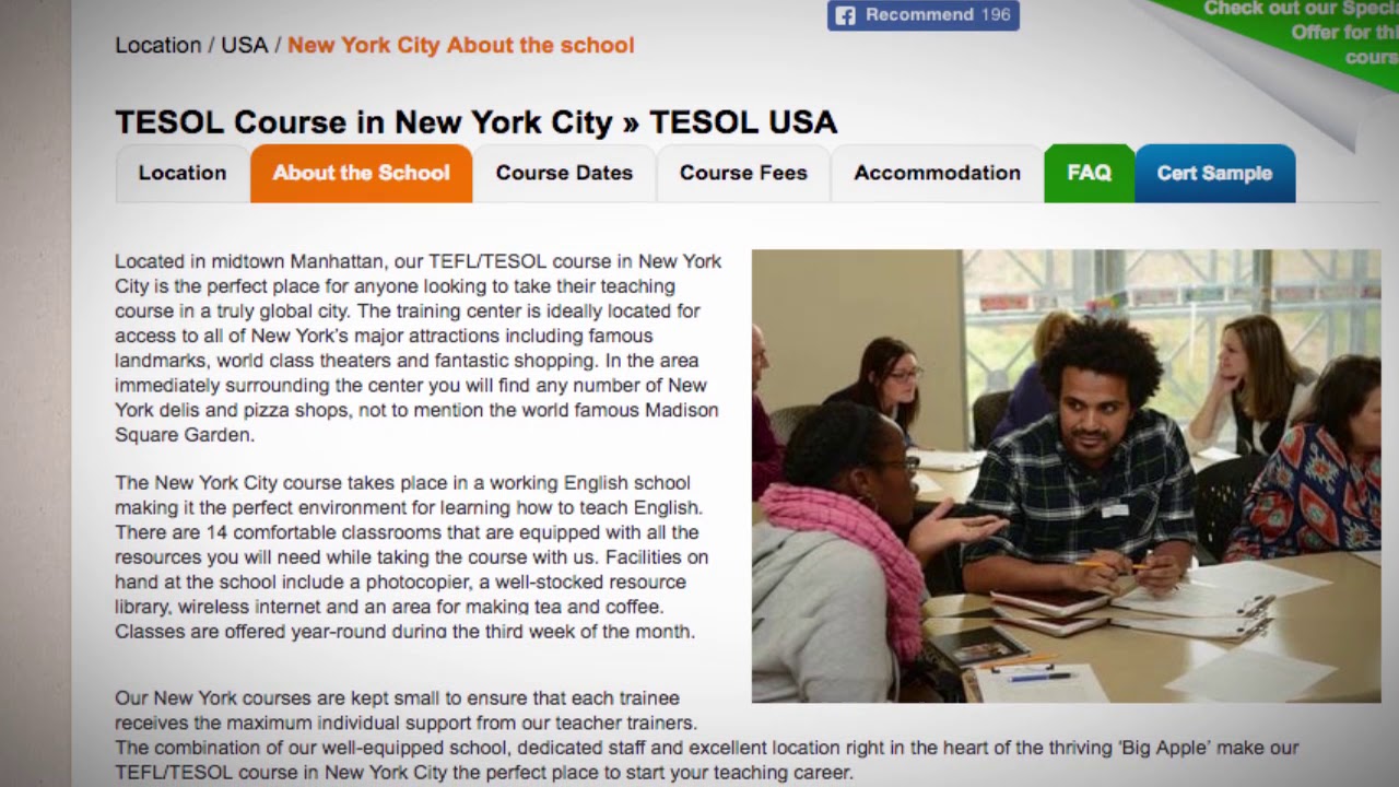 Welcome to Our TEFL / TESOL School in New York, USA | Teach & Live abroad!