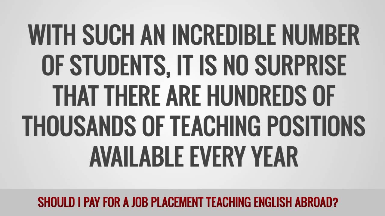ITTT FAQs – Should I pay for a job placement teaching English abroad?