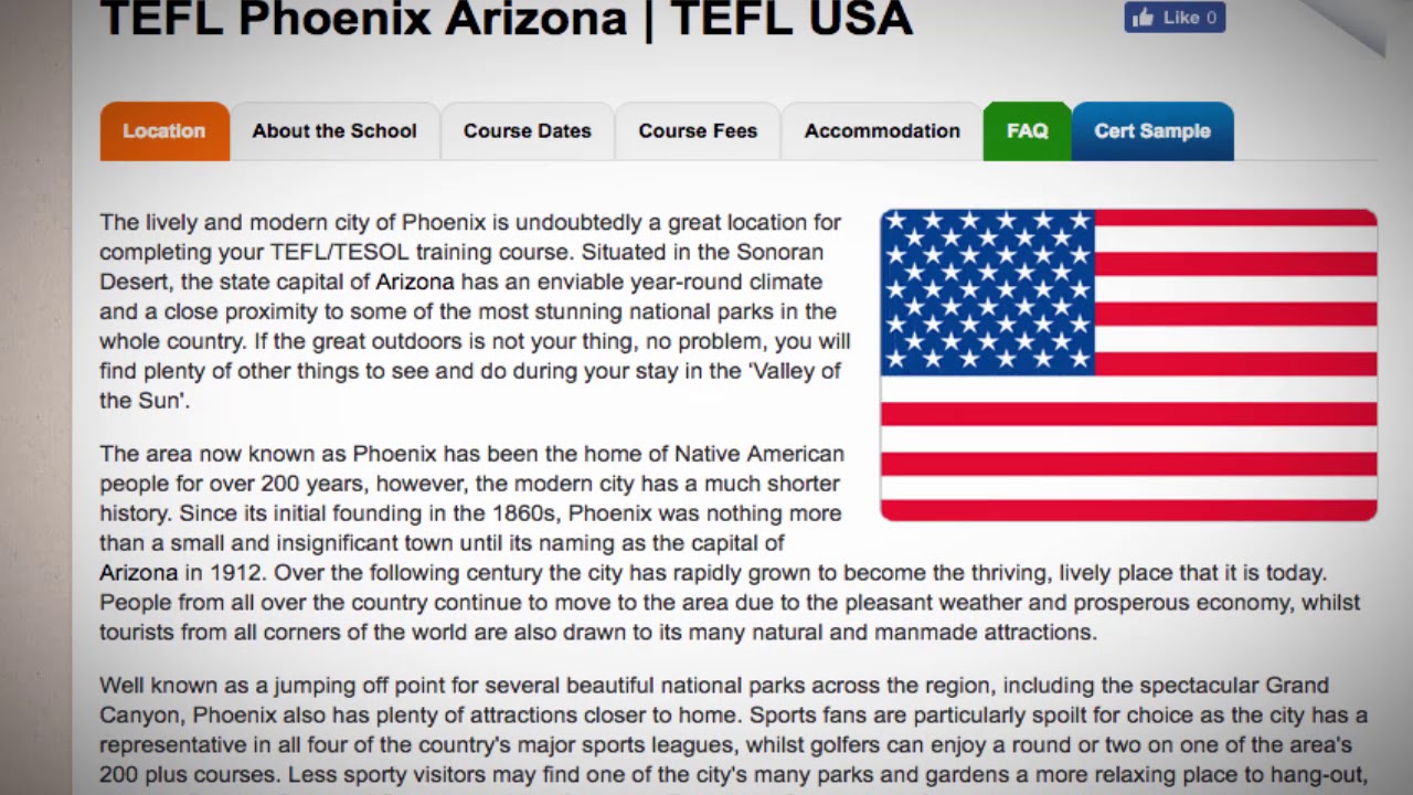 TEFL / TESOL Course in Phoenix, USA | Teach & Live abroad!