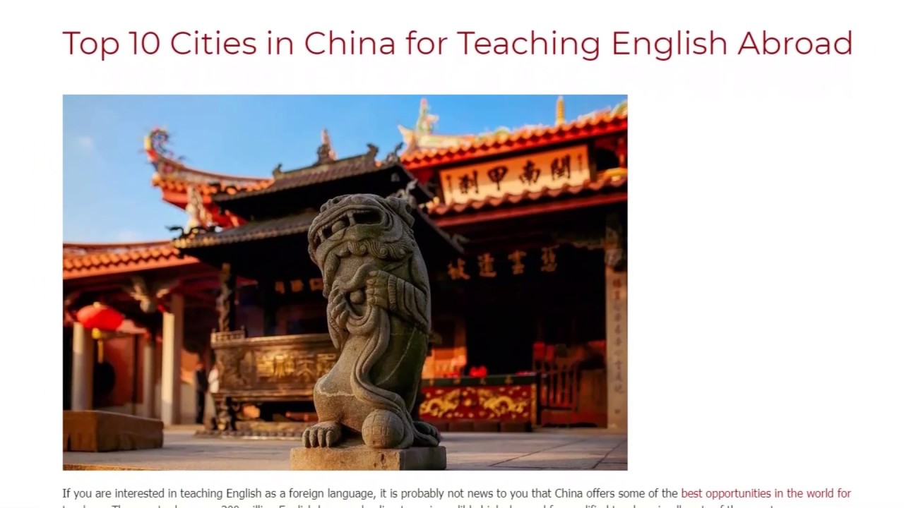 Top 10 Cities in China for Teaching English Abroad | ITTT TEFL BLOG