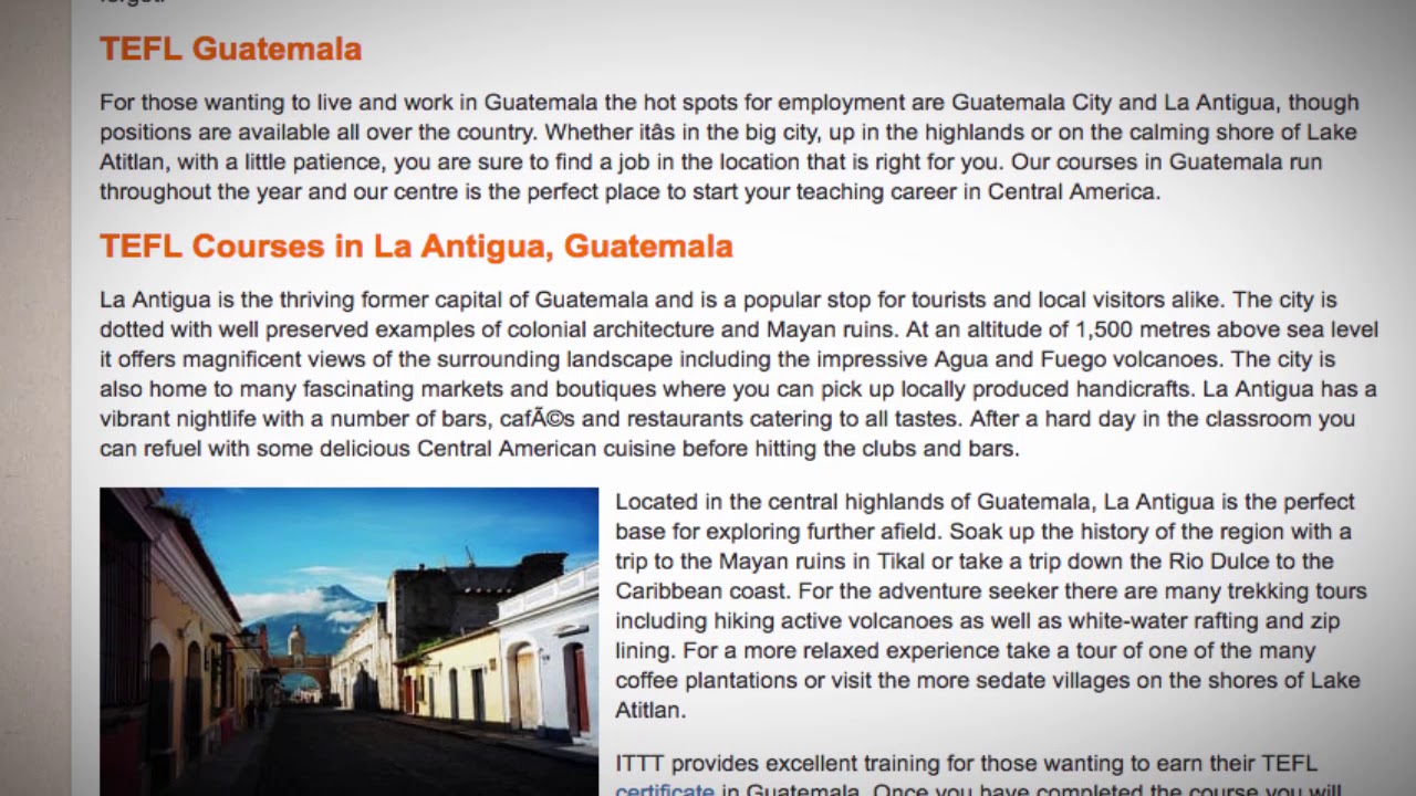 TEFL / TESOL Course in Guatemala | Teach & Live abroad!