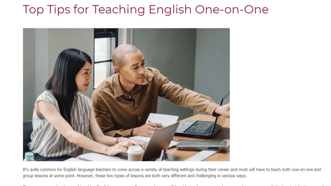 Top Tips for Teaching English One-on-One | ITTT TEFL BLOG