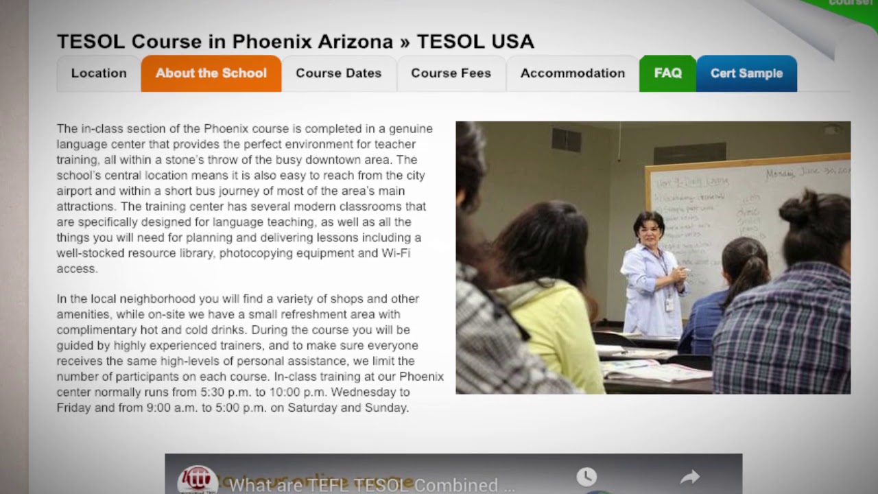 Welcome to Our TEFL / TESOL School in Phoenix, USA | Teach & Live abroad!