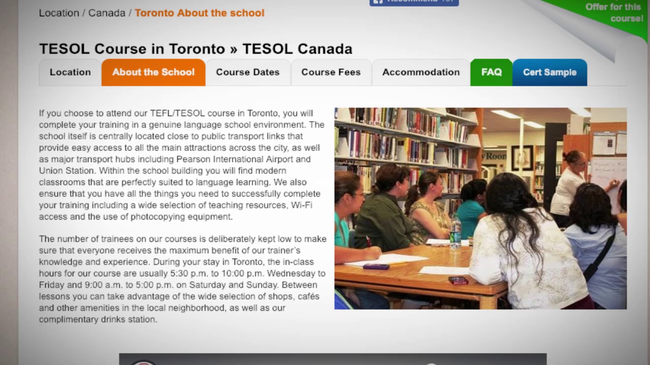 Welcome to Our TEFL / TESOL School in Toronto, Canada | Teach & Live abroad!