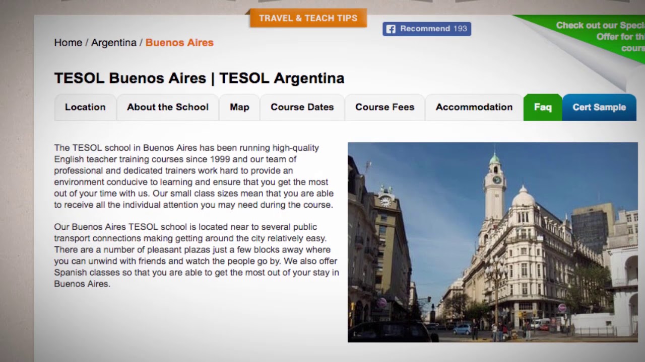 Welcome to Our TESOL School in Buenos Aires, Argentina | Teach & Live abroad!