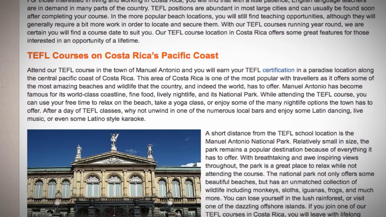 TEFL / TESOL Course in Costa Rica | Teach & Live abroad!