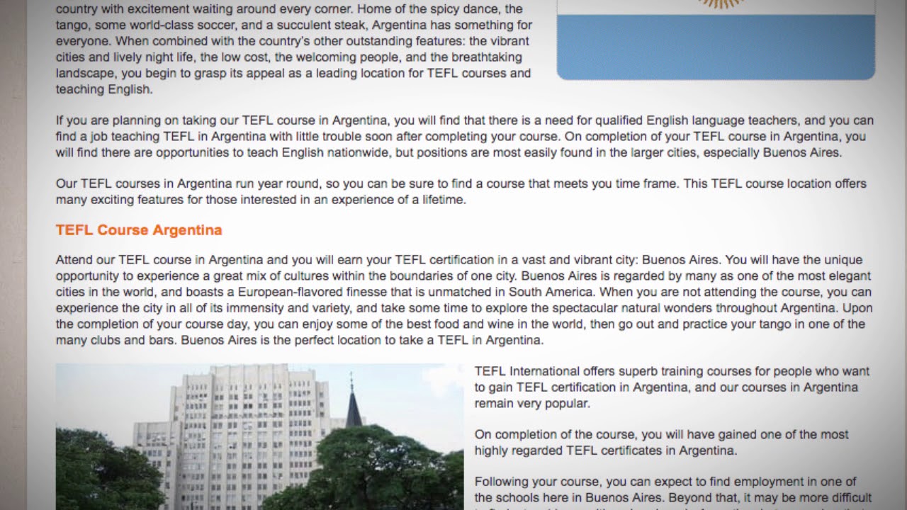 TESOL Course in Argentina | Teach & Live abroad!