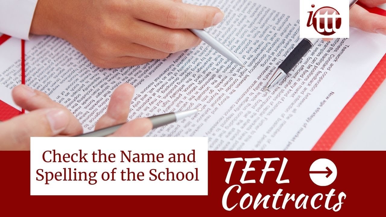 Check the Name of the School | TEFL Contract Tips