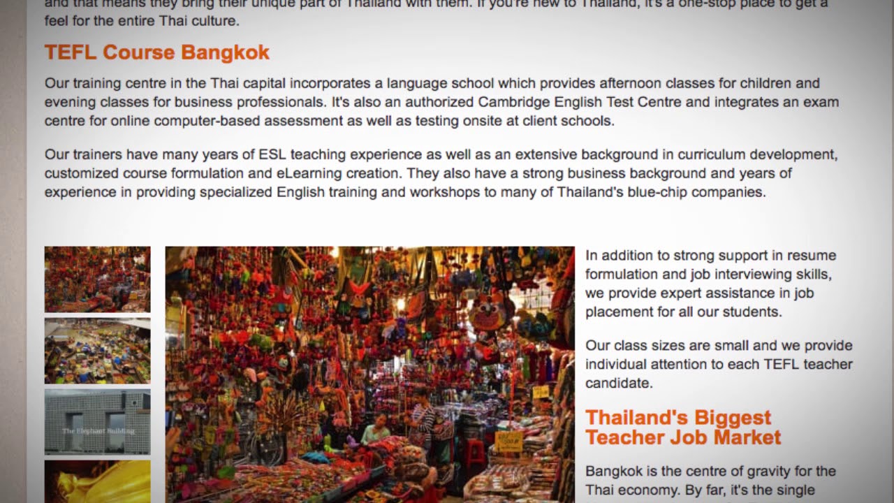 TEFL / TESOL Course in Bangkok, Thailand | Teach & Live abroad!